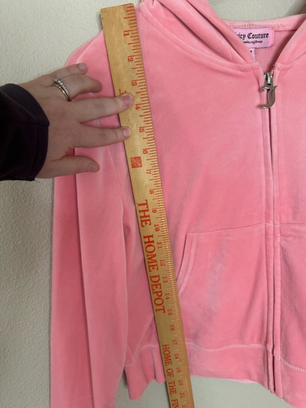 Juicy Couture Strawberry Ice Coral Pink Velour Tracksuit Set L Rhinestone - Picture 11 of 13